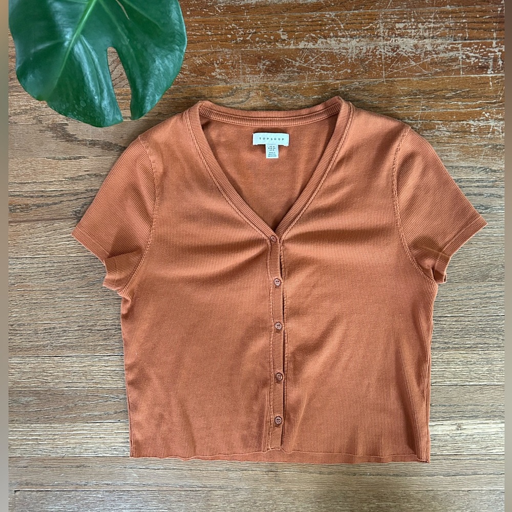 TopShop Button-Up Baby Tee